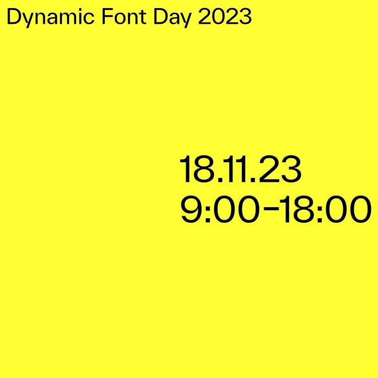 Dynamic　Day　Font　2023